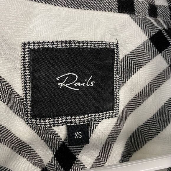 RAILS classic hunter long sleeve flannel shirt in black and white - Picture 7 of 7
